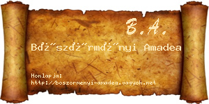 Böszörményi Amadea névjegykártya
